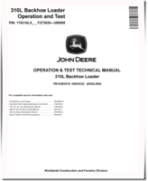 John Deere 310L Backhoe Loaders (SN: F273920-390995) Operation and Test Manual (TM13293X19)