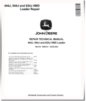 John Deere 444J (SN. before 611274), 544J (SN. before 611799) and 624J (SN. before 611796) 4WD Loaders Repair Manual (TM2136)