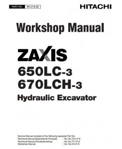 Hitachi Zaxis 650LC-3, 670LCH-3 Hydraulic Excavator Workshop Service Manual