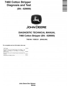 John Deere 7460 Cotton Stripper Diagnostic Technical Manual (TM2104)