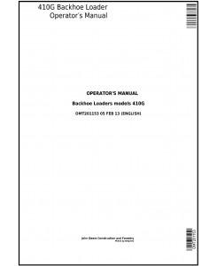 OMT201153 - John Deere 410G Backhoe Loader Operator's Manual