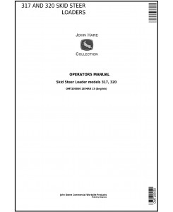 OMT205050 - John Deere 317 and 320 Skid Steer Loaders Operators Manual