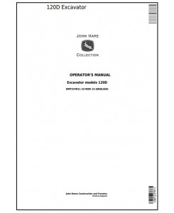 OMT237811 - John Deere 120D Crawler Excavator Operator's Manual