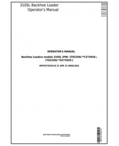 OMT357554X19 - John Deere 310SL Backhoe Loader Operator's Manual