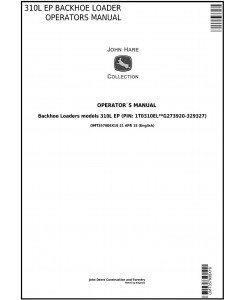 OMT357606X19 - John Deere 310SL Backhoe Loader (PIN:1T0310SL**F273920-) Diagnostic&Test Service Manual (TM13297X19)