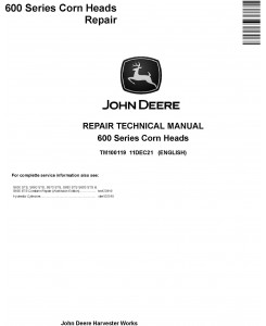 John Deere 606C, 608C, 612C, 616C, 618C Corn Heads Repair Technical Manual (TM100119)