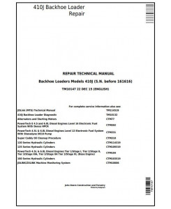 TM10147 - John Deere 410J Backhoe Loader (SN. before 161616) Service Repair Technical Manual