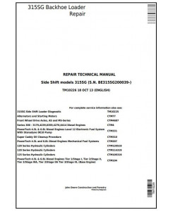 TM10226 - John Deere 315SG Side Shift Loader (S.N. BE315SG200039-) Service Repair Technical Manual