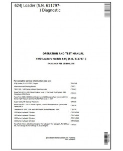 TM10230 - John Deere 624J 4WD Loader (SN.from 611797) Diagnostic, Operation and Test Service Manual