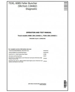 TM10280 - John Deere 753G, 608S (SN.134462-) Tracked Feller Buncher Diagnostic & Test Service Manual