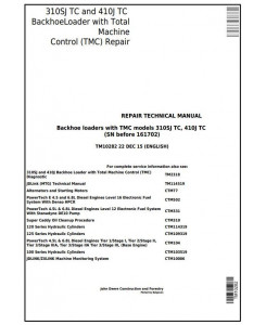 TM10282 - John Deere 310SJ TC, 410J TC Backhoe Loader w.TMC (SN. -161702) Service Repair Manual