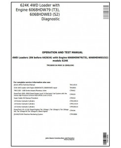 TM10690 - John Deere 624K 4WD Loaders w.Engines 6068HDW79, 6068HDW83 Diagnostic& Test Service Manual