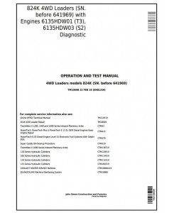 TM10698 - John Deere 824K 4WD Loader (SN.before 641969) Diagnostic, Operation & Test Service Manual
