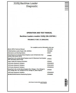 TM10848 - John Deere 310SJ Backhoe Loader (SN.159760-) Diagnostic, Operation and Test Service Manual