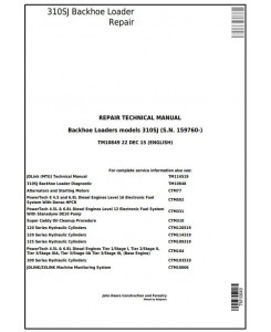 TM10849 - John Deere 310SJ Backhoe Loader (S.N. from 159760) Service Repair Technical Manual