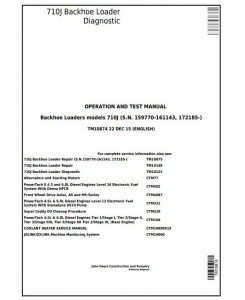 TM10874 - John Deere 710J Backhoe Loader (S.N.159770-) Diagnostic, Operation and Test Service Manual