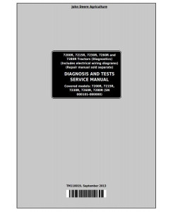 TM110019 - John Deere 7200R, 7215R, 7230R, 7260R, 7280R Tractors Diagnosis and Tests Service Manual