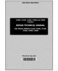 TM110119 - John Deere 7200R, 7215R, 7230R, 7260R, 7280R Tractors Service Repair Manual