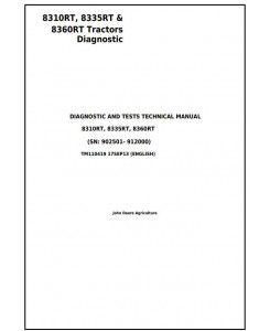 TM110419 - John Deere 8310RT, 8335RT, 8360RT Tractors Diagnostic and Tests Service Manual