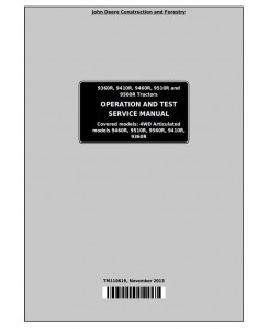 TM110619 - John Deere 9360R, 9410R, 9460R, 9510R, 9560R Tractors Diagnosis and Tests Service Manual