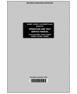 TM110819 - John Deere 9460RT, 9510RT, 9560RT Tracks Tractors Diagnostic and Test Service Manual