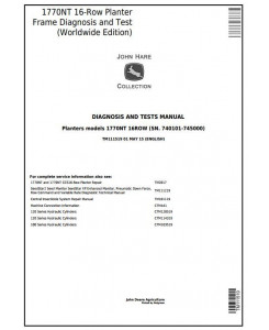 TM111519 - John Deere 1770NT 16-Row Planter Frame (SN.740101-745000) Diagnostic Service Manual