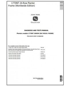 TM111619 - John Deere 1770NT (SN.740101-745000) 24-Row Planter Frame Diagnostic&Tests Service Manual