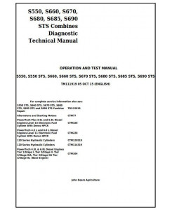 TM111919 - John Deere S550, S660, S670, S680, S685, S690 STS Combines Diagnostic Service Manual