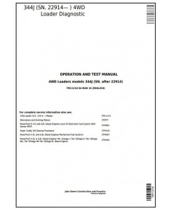TM11218 - John Deere 344J (SN. from 22914) 4WD Loader Diagnostic, Operation and Test Service Manual