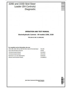 TM11454 - John Deere 329D, 333D Skid Steer Loader w.EH Controls Diagnostic and Test Service Manual