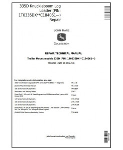 TM11720 - John Deere 335D (SN.C184061-) Knuckleboom Trailer Mount Log Loader Servcie Repair Manual