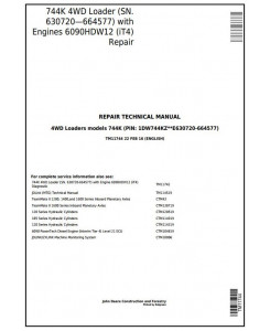 TM11744 - John Deere 744K Loader (SN.630720—664577) w.Engine 6090HDW12 Service Repair Technical Manual