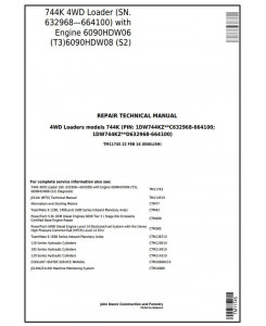 TM11745 - John Deere 744K 4WD Loader (SN. 632968—664100) w.T3/S2 Service Repair Technical Manual
