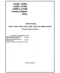 TM118919 - John Deere 7210R, 7230R, 7250R, 7270R, 7290R & 7310R Tractors Service Repair Manual