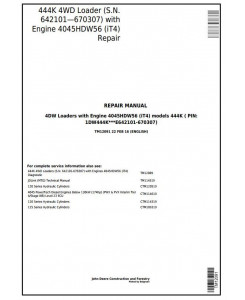 TM12091 - John Deere 444K 4WD Loader (SN.642101-670307) w.Engine 4045HDW56 (iT4) Service Repair Manual