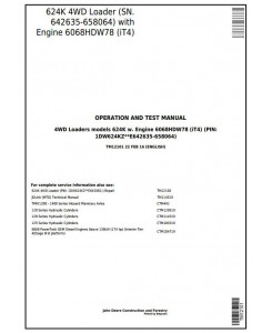 TM12101 - John Deere 624K 4WD Loader (SN.642635-658064) w.Engine 6068HDW78 Diagnostic Service Manual
