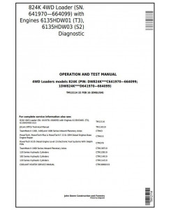 TM12114 - John Deere 824K 4WD Loader (SN.641970—664099) Diagnostic, Operation & Test Service Manual