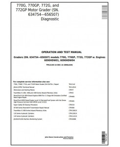 TM12140 - John Deere 770G, 770GP, 772G, 772GP (SN.634754—656507) Motor Grader Diagnostic Service Manual