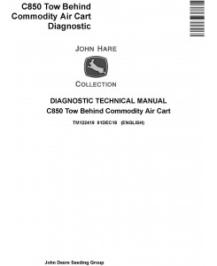 John Deere C850 Tow Behind Commodity Air Cart Diagnostic Technical Manual (TM122419)