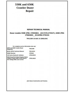 TM12289 - John Deere 550K and 650K Crawler Dozer Service Repair Technical Manual