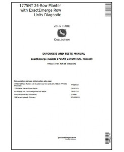 TM123719 - John Deere 1775NT (SN.-760100) 24-Row Planter w.ExactEmerge Row Units Diagnostic Manual
