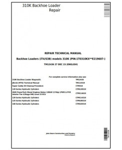 TM12436 - John Deere 310K (iT4/S3B) Backhoe Loader (SN: E219607-) Service Repair Technical Manual