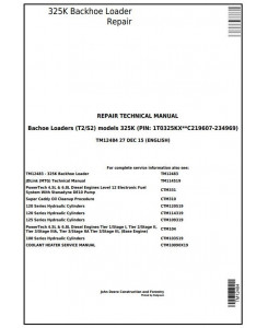 TM12484 - John Deere 325K (T2/S2) Backhoe Loader (SN:C219607-C234969) Service Repair Technical Manual