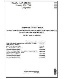 TM12487 - John Deere 310SK, 410K Backhoe Loader w.TMC (iT4/S3B) Diagnostic and Test Service Manual