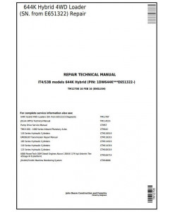 TM12708 - John Deere 644K Hybrid (SN. from E651322) 4WD Loader Service Repair Technical Manual