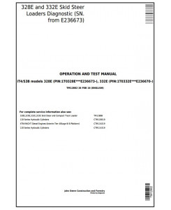 TM12802 - John Deere Skid Steer Loaders models 328E, 332E (SN.E236673-) Diagnostic and Test Service Manual