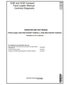 TM13008X19 - John Deere 319E, 323E Skid Steer & Compact Track Loader (Man.Contrls) Diagnostic Manual