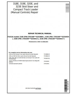 TM13012X19 - John Deere 318E 319E 320E 323E Skid Steer & Compact Track Loader (Man.Ctrl) Repair Manual