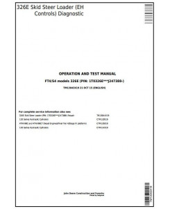 TM13043X19 - John Deere 326E (SN.J247388-) Skid Steer Loader (EH Controls) Diagnostic Service Manual