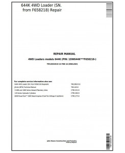 TM13053X19 - John Deere 644K 4WD Loader (SN. from F658218) Service Repair Technical Manual